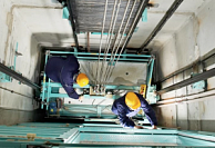 Демонтаж старого подъемного оборудования